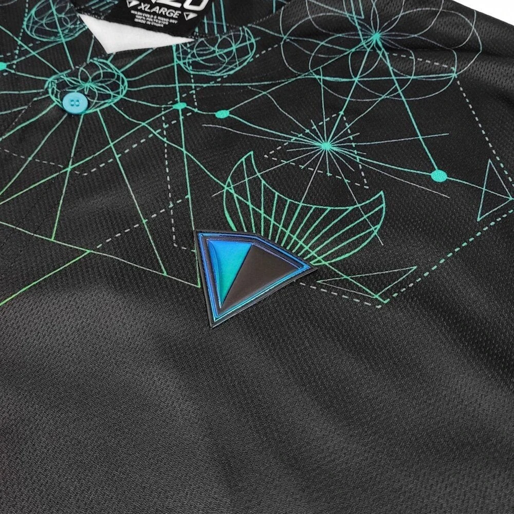 Inzo Quantum Growth Baseball Jersey EDM rave Size XXXXL 4XL